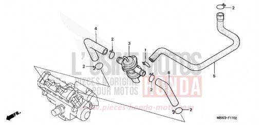 COMMANDE INJECTION D'AIR SOUPAPE (1) CBR600FX de 1999